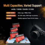 SIX M200 128GB Micro SD Card Read Up to 190MB/s for 4K UHD Continuous Recording - Image 6