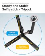 Spigen Selfie Stick Tripod Stand with Bluetooth Remote Control Shutter 24" - Image 6