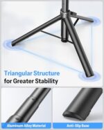 OMOTON 68" Magnetic Phone Tripod with Remote, Selfie Stick for iPhone Black - Image 6