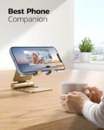 Nulaxy Dual Folding Cell Phone Stand, Fully Adjustable Foldable Desktop Phone - Image 6