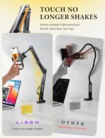 LISEN Gooseneck Phone Holder for Bed Desk [3rd Upgrade] Cell Phone Stand for - Image 6