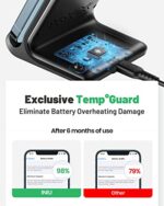 INIU Wireless Charger, 15W Fast Wireless Charging Station with Sleep-Friendly - Image 6