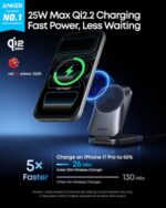 Anker Prime 25W Qi2.2-Certified Palm-Sized 3-in-1 Foldable MagSafe Charger - Image 6