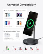Anker MagGo 2-in-1 MagSafe Compatible Qi2 15W Wireless Charging (B0D2NSPC39) - Image 6