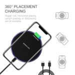 Fast Wireless Charger,20W Max Wireless Charging Induction Pad,Black - Image 6