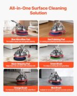 VEVOR Commercial Floor Scrubber Machine, Heavy Duty Floor Cleaner Polisher with - Image 6