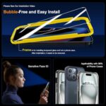QHOHQ 3 Pack Screen Protector for iPhone 15 [6.1 Inch] with 3 Pack Camera Lens - Image 6