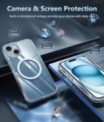 FNTCASE for iPhone 15/14/13 Case Compatible with Magsafe Clear Phonecase - Image 6