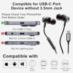 USB C Headphones Wired Earbuds for Samsung iPhone 17/16/15 Pro Max - Image 5