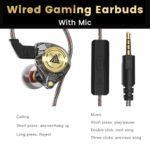 Wired Gaming Earbuds, Ak3file in Ear Monitors, Deep Bass Sound Wired Earbuds - Image 5