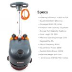 14" Walk-Behind Commercial Floor Scrubber Machine, 18" Squeegee, 3/4-Gal Tanks - Image 6