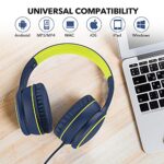 R10 Over-Ear Headphones with Microphone, Lightweight Folding Stereo Bass Headset - Image 6
