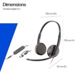 Poly Blackwire 3225 Wired Headset (Plantronics) - Noise-Canceling Mic – Stereo - Image 6