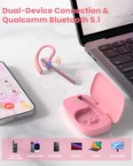 New Bee Bluetooth Headset V5.1 72H Talk Time Dual Mic with Mute Button for - Image 6