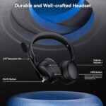 Bluetooth Headset with Microphone, 60 Hrs Bluetooth Headphones with Mic - Image 6