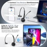 BlueFire Bluetooth Headset with Microphone, Single-Ear On-Ear Headphones - Image 6
