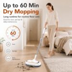 AlfaBot Cordless Electric Mop, Dual Spin Power Floor Cleaner with LED Headlight - Image 6