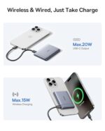 Baseus Picogo Power Bank, Smallest Qi2 Certified 15W MagSafe Portable Charger - Image 7