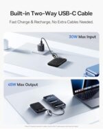 Baseus 45W Ultra Slim 10000mAh Power Bank Built-in USB-C Cables - Image 7