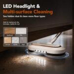 AlfaBot Cordless Electric Mop, Dual Spin Power Floor Cleaner with LED Headlight - Image 7