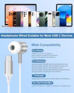 iPhone 17 USB C Headphones Wired, Earbuds with Microphone for iPhone 17e 16 - Image 7