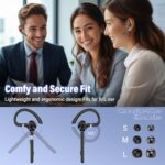 Bluetooth Headset, 90Hrs Single-Ear Headset with APTX HD Audio & Mute Button - Image 7