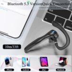 Sisism Bluetooth Headset, Wireless Bluetooth Earpiece with 400mAh Charging Case - Image 7