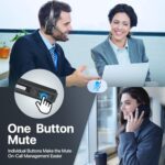 Trucker Bluetooth Headset with Mic, Wireless Headset for Work with Mute Button - Image 7