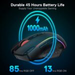 Redragon M810 Pro Wireless Gaming Mouse, 10000 DPI Wired/Wireless Gamer Mouse - Image 7