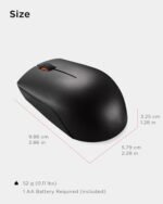 Lenovo 300 Wireless Mouse, Black, Computer Mouse for PC and Laptop with Windows - Image 7