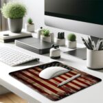 Vintage American Flag Mouse Pad - Patriotic Durability for Your Desk - Image 7
