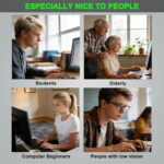 EDJO Large Print Ergonomic Keyboard, Full Size Keyboard with Wrist Rest - Image 6