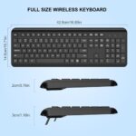 EDJO Wireless Keyboard, 2.4G Full-Sized Cordless USB Silent Computer Keyboard - Image 7