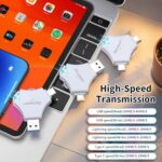 USB Flash Drive for iPhone/iPad, MFi Certified 3in1, 256GB, Silver - Image 7