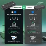 Plugable USB C Triple Display Docking Station with Laptop Charging - Image 7
