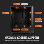 Zalman S4 ATX Mid-Tower Desktop Computer PC Case, 2 x 120mm Quiet Fans - Image 7