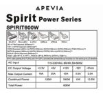 Apevia SPIRIT600W Spirit 600W ATX Power Supply, 120MM Fan, All Protections - Image 7