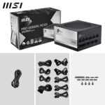 MSI PRO A1000PL PCIE5, Fully Modular Gaming 1000W Power Supply, 80+ Platinum - Image 7
