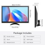 15.6 Inch Computer Monitor 1600x900 Small PC Monitor with HDMI VGA AV BNC USB - Image 7