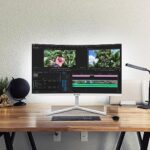 CRUA 24" FHD 100Hz Curved Monitor, 120% sRGB, HDMI/VGA, Frameless, White - Image 7