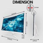 CRUA 27 Inch FHD 100Hz White Curved Computer Monitor, 1800R VA, Frameless - Image 7