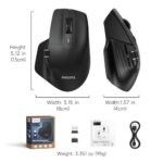 PHILIPS Ergonomic Wireless Mouse, Multi-Device Bluetooth (USB-A/C) for Laptop & - Image 7