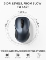 Trueque Wireless Mouse for Laptop, Ergonomic 6-Button Mouse, Space Gray - Image 7