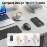 TECKNET Wireless Mouse with LED Display,Tri-Mode Bluetooth Mouse for Laptop - Image 7