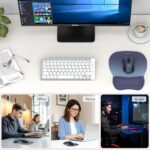 TECKNET Gel Ergonomic Mouse Pad with Wrist Rest, Non-Slip PU Base, Gradient - Image 7