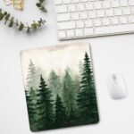 Green Forest Mouse Pad Mountain Tree Desk Mousepad Computer Gaming Office Small - Image 7