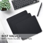 3 Pack Standard Mouse Pad with Stitched Edges, 10.3 x 8.3 in Black - Image 7
