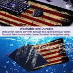 Retro American Flag XL Gaming Mouse Pad with Stitching Edge Laptop Desk Mat - Image 7