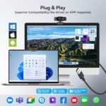 Full HD 1080P Webcam with Dual Microphones & Privacy Cover for PC, Desktop - Image 7