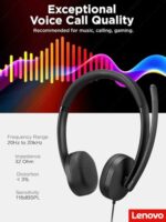 Lenovo USB-A Wired Stereo Headset for PC/Laptop, AI Noise Canceling via APP - Image 7